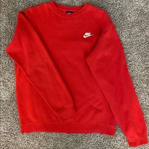 Bright Red Nike Crewneck